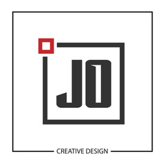 Initial JO Letter Logo Template Design
