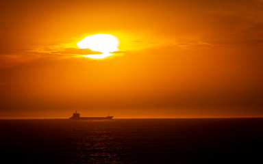 Cargo Ship in the Horizon