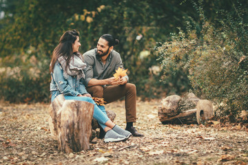 Autumn Couple Enjoying