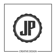 Initial JP Letter Logo Template Design