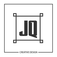 Initial JQ Letter Logo Template Design