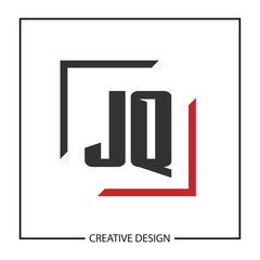 Initial JQ Letter Logo Template Design