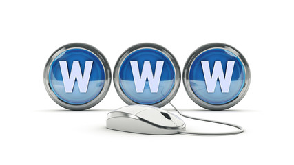 www glossy icon. 3d rendering