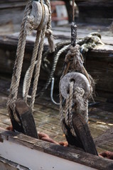 vieux cordage d'un bateau