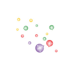 Celebration background template with Christmas balls. New Year Vector Background for Brochure, Cover. Vector Holiday Texture.