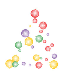 Celebration background template with Christmas balls. New Year Vector Background for Brochure, Cover. Vector Holiday Texture.