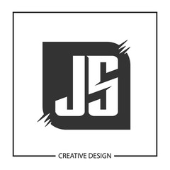 Initial JS Letter Logo Template Design