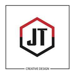Initial JT Letter Logo Template Design