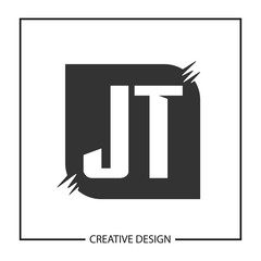 Initial JT Letter Logo Template Design