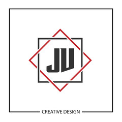 Initial JV Letter Logo Template Design