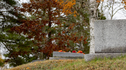 Fototapeta na wymiar autumn in the cemetery