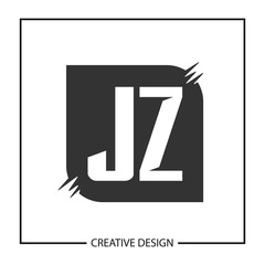 Initial JZ Letter Logo Template Design