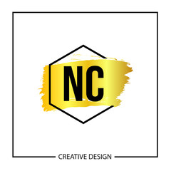 Initial NC Letter Logo Template Design