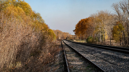 Obraz premium railway in autumn