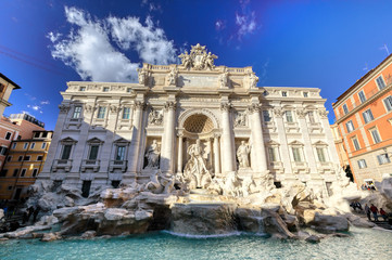 Fototapeta na wymiar Fontana di Trevi (Travi Fountain)