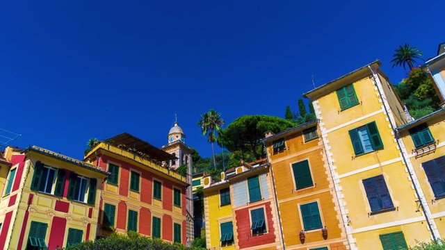 Colorful houses in Portofino in a sunny day, Liguria, Italy