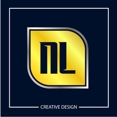 Initial NL Letter Logo Template Design