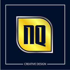 Initial NQ Letter Logo Template Design