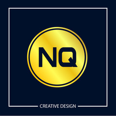 Initial NQ Letter Logo Template Design