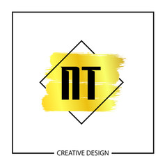 Initial NT Letter Logo Template Design