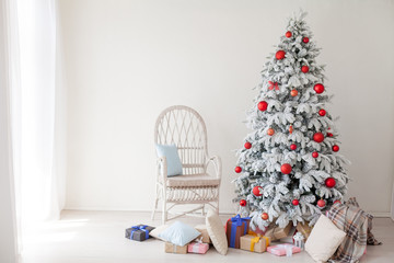new interior House with Christmas tree and gifts