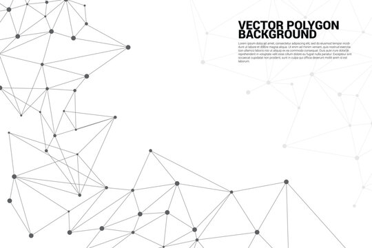 Network Connecting dot polygon background : Concept of Network, Business, technology, Connecting, Molecule, Data, Chemical