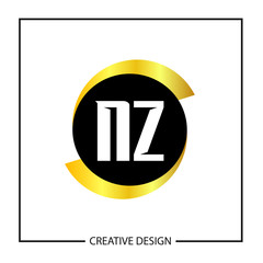 Initial NZ Letter Logo Template Design