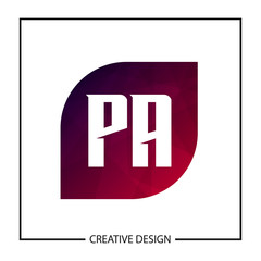 Initial PA Letter Logo Template Design