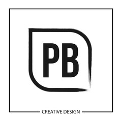 Initial PB Letter Logo Template Design