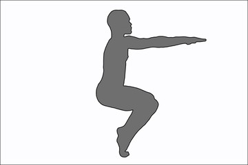 silhouette of a man in yoga pose