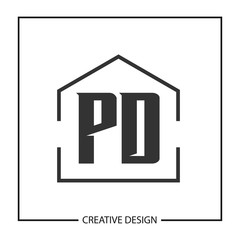 Initial PD Letter Logo Template Design