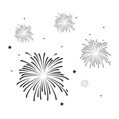 Fireworks Vector Template Design Illustration