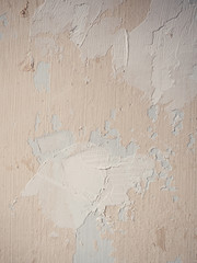 Freshly roughcasted concrete or dry wall with different layers of plaster or Paris, stucco or grout during renovation