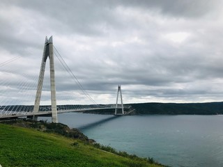 istanbul bosphorus bridge turkey view