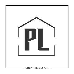 Initial PL Letter Logo Template Design