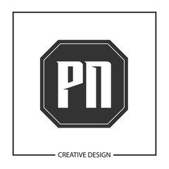 Initial PN Letter Logo Template Design