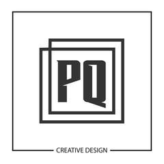 Obraz premium Initial PQ Letter Logo Template Design