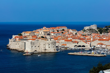 Fototapeta na wymiar Dubrovnik, Croatia, known as the Pearl of the Adriatic, one of the most prominent tourist destinations in the Mediterranean, a UNESCO World Heritage site.