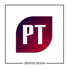 Initial PT Letter Logo Template Design