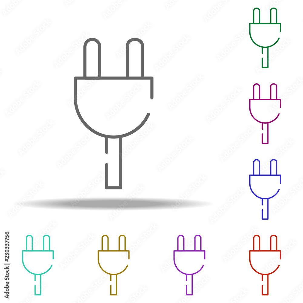 Poster fork. cord icon. elements of construction in multi color style icons. simple icon for websites, web 