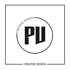 Initial PV Letter Logo Template Design