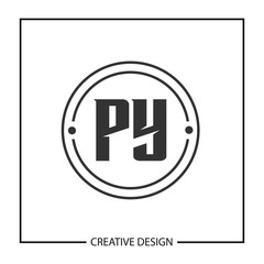 Initial PY Letter Logo Template Design