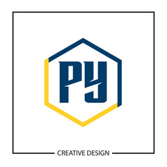 Initial PY Letter Logo Template Design
