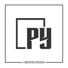Initial PY Letter Logo Template Design