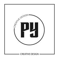 Initial PY Letter Logo Template Design
