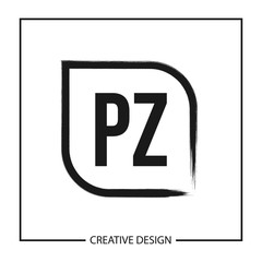 Obraz premium Initial PZ Letter Logo Template Design