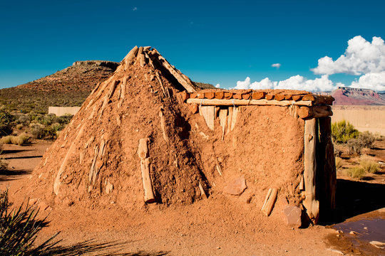 Indian Tribe Hualapai Sweat Lodge In Arizona Desert