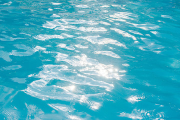 Beautiful refreshing blue swimming pool water