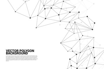 Network Connecting dot polygon background : Concept of Network, Business, technology, Connecting, Molecule, Data, Chemical