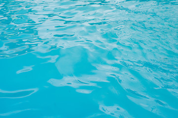 Beautiful refreshing blue swimming pool water